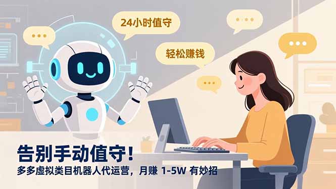 告别手动值守!多多虚拟类目机器人代运营,月赚 1-5W 有妙招-臻优网